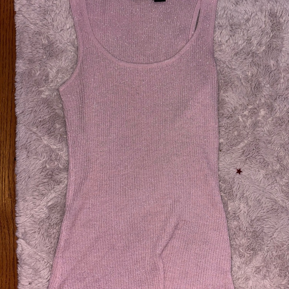 Y2k shimmer sparkly tank top